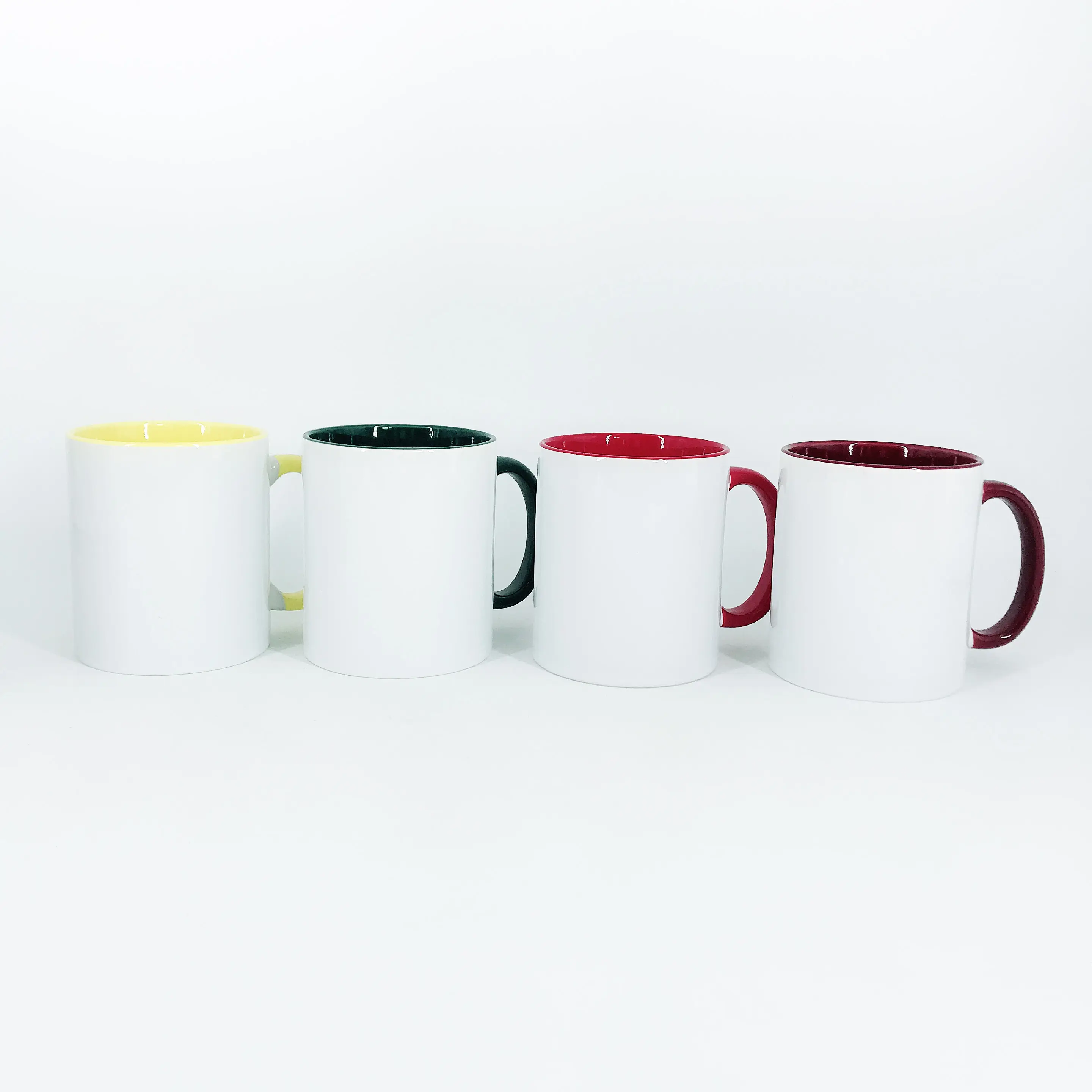 Groothandel 11 oz rechte cup met binnenkant kleur