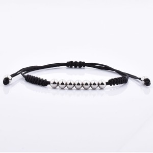 Bracelet en pierre d'agate mate sur mesure avec bande élastique, perles de gorille pour homme - Product Image 4