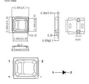 Sanan marca ORO PURO alambre 0,2 W 0,5 W 1 W 2835 Chip Led Smd diodo - Product Image 2