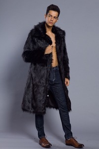 Cappotti in pelliccia sintetica da uomo invernali caldi <span class=keywords><strong>Trench</strong></span> lungo da uomo Parka in pelliccia sintetica all'ingrosso