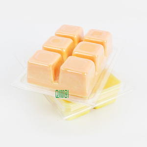Venta al por mayor de concha de almeja derretir cera de embalaje cubo claro en forma de aroma tartas de plástico de la cubierta - Product Image 3