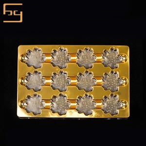 Tùy Chỉnh Vàng Tái Chế Nhựa Thực Phẩm Sô Cô La Bao Bì Chèn Khay - Product Image 5