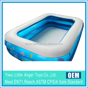B02 blu PVC portatile gonfiabile rettangolare a tre anelli logo della <span class=keywords><strong>piscina</strong></span> su misura <span class=keywords><strong>fondo</strong></span> gonfiabile <span class=keywords><strong>per</strong></span> cortile esterno - Product Image 5