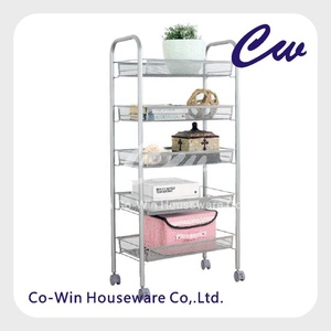 Chariot en fer métallique de Style Simple moderne pour <span class=keywords><strong>cuisine</strong></span> et salle de bain, chariot de rangement roulant en maille - Product Image 6