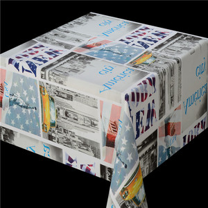 HuiHe City Scenery <strong>Design</strong> Oilcloth and Plastic <strong>Vinyl</strong> <strong>Tablecloth</strong> by the Roll - Factory Direct - Product Image 1