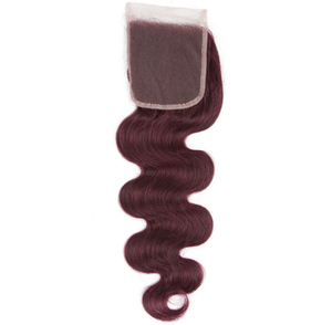 Estensioni di <span class=keywords><strong>Capelli</strong></span> Lisci Colore 99j Rosso, 3 Fasci di <span class=keywords><strong>Capelli</strong></span> Umani Malese con Chiusura/3 Fasci di <span class=keywords><strong>Capelli</strong></span> Brasiliani <span class=keywords><strong>Rossi</strong></span> - Product Image 2