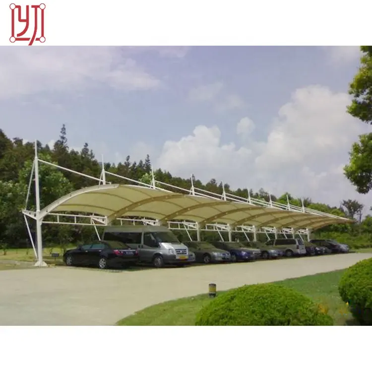 PTFE tensile car parking shed membrane structure