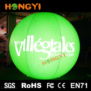 Verde PVC inflable globo de helio llevó bola de luz al aire libre exposición publicidad globo fábrica levante modelo - Product Image 1