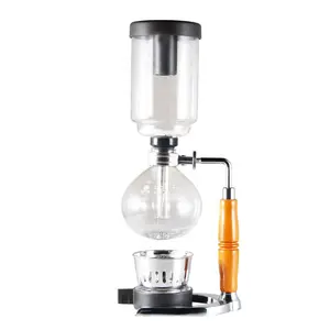 Factory Supplied Europe Standard 3/5 Cups Glass Vacuum Brewing Siphon Espresso Coffee Maker Machine Pot Stove Top