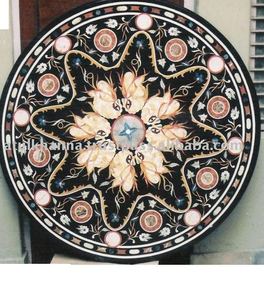 Tableros de Mesa de Centro de Piedra de Mármol con Incrustaciones de Pietra Dura - Product Image 1