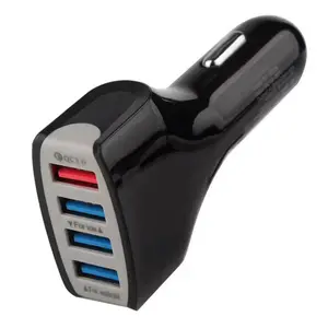 QC3.0 Adattatore per Caricabatterie per Telefono Rapido 4 Porta USB Caricatore per Auto Veloce Ricarica per Samsung