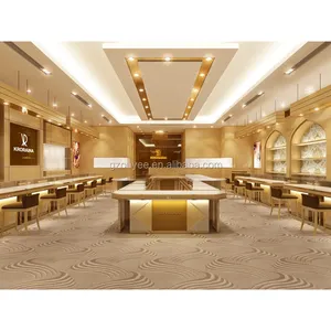 Gold Jewellery Shop Interior Design 3D Rendering Jewellery Shop Furniture Design