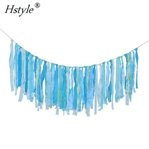 Cortina de Tela Estilo Bohemio con Adornos de Encaje, Guirnalda, Flecos y Estilo Gypsy PL530 - Product Image 1