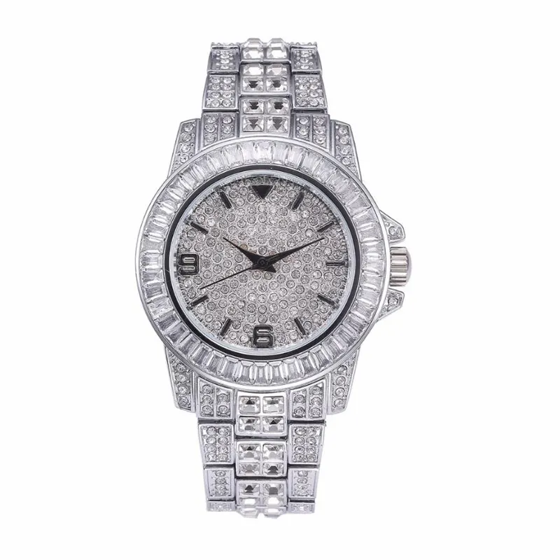 Fashion Luxury Waterproof Stainless鋼フル石Watch女性のためのDiamond Watch