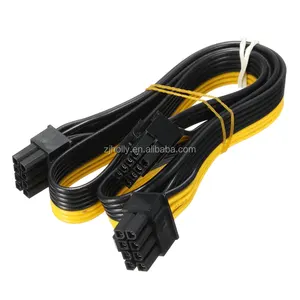 GPU Power Extension Cable 18AWG Pcie 8 Pin Male To Dual 8Pin 6+2 Male PCI-E Video Graphics Card Power Splitter Ribbon Cable