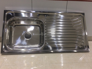 1000 * 500 matte surface évier en acier inoxydable d'un bol une <span class=keywords><strong>drian</strong></span> évier de cuisine - Product Image 2