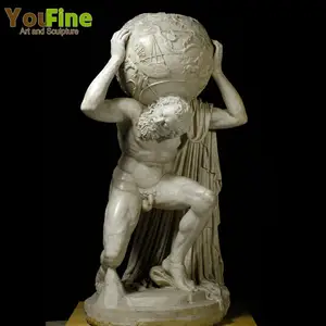 大理石罗马阿特拉斯雕像举行天体球体
