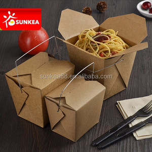 Disposable Paper Take Away <strong>Noodle</strong> <strong>Box</strong> with Handle - Product Image 2