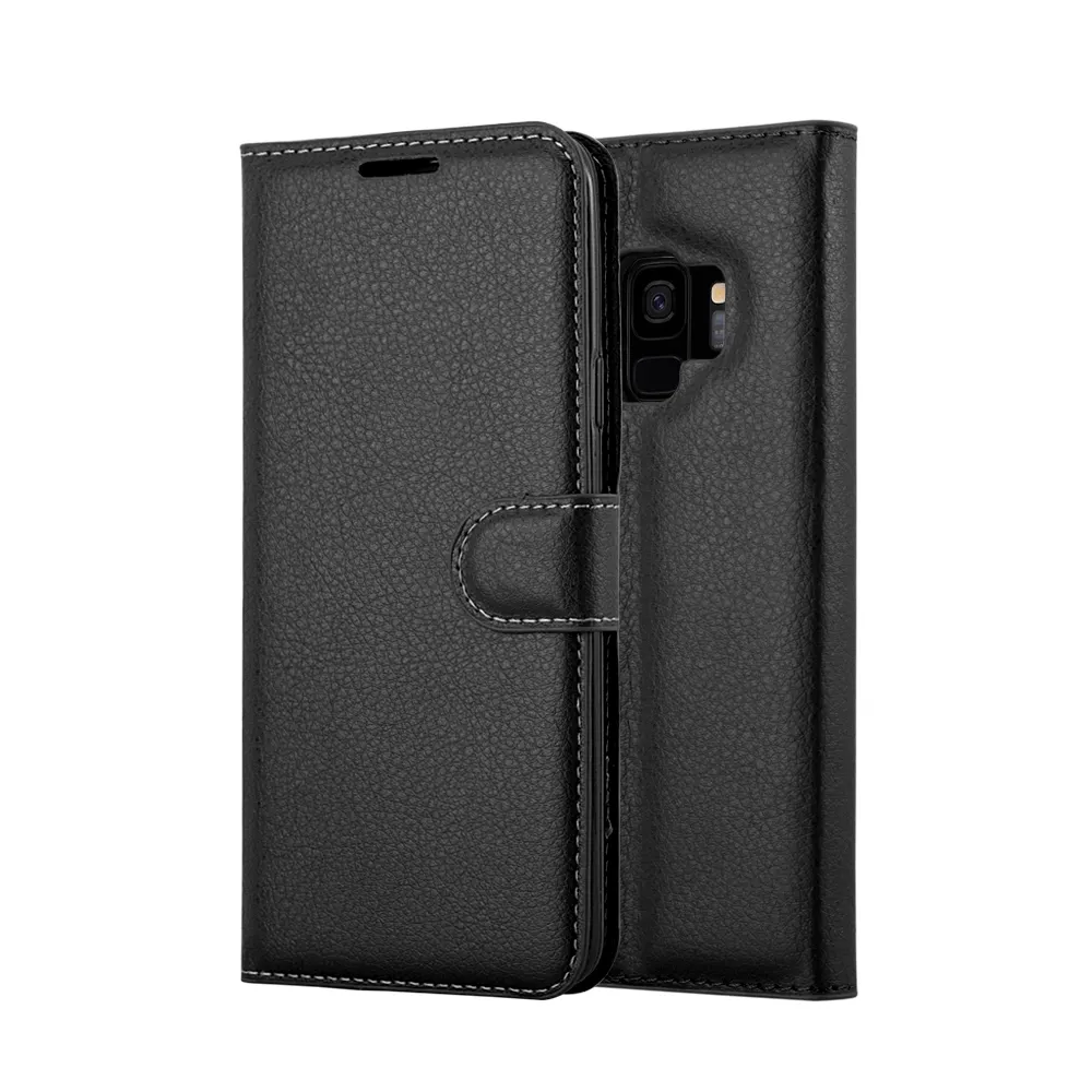 Leechi capa carteira com estampa de livro, de couro, para samsung galaxy s9 s9 plus s7 s6 edge s8, tpu, dentro do suporte