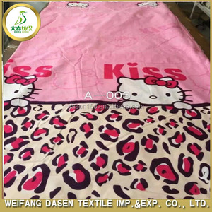 Personalizado nuevo diseño de alta calidad hola gatito impreso tela para prendas de vestir - Product Image 1