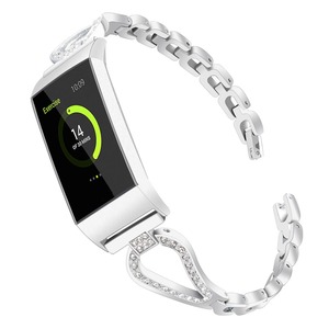 IVANHOE <span class=keywords><strong>Bracelet</strong></span> de <span class=keywords><strong>montre</strong></span> en acier inoxydable diamant X chaîne <span class=keywords><strong>Bracelet</strong></span> croisé <span class=keywords><strong>Bracelet</strong></span> accessoires de remplacement <span class=keywords><strong>pour</strong></span> <span class=keywords><strong>Fitbit</strong></span> <span class=keywords><strong>Charge</strong></span> <span class=keywords><strong>3</strong></span> - Product Image 6