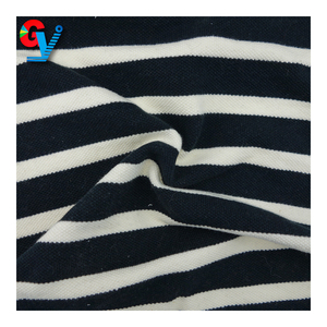 <span class=keywords><strong>Tissu</strong></span> maille 100 <span class=keywords><strong>coton</strong></span>, textile simple à rayures extensibles, tricoté, vente en gros - Product Image 1