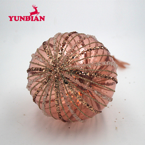 Commercio all'ingrosso della fabbrica <span class=keywords><strong>di</strong></span> vetro chiaro oro rosa Xmas Tree palla ornamenti con nastro <span class=keywords><strong>di</strong></span> seta per <span class=keywords><strong>albero</strong></span> <span class=keywords><strong>di</strong></span> <span class=keywords><strong>natale</strong></span> <span class=keywords><strong>appeso</strong></span> - Product Image 4
