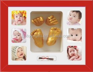 Venta caliente diy regalos recién nacidos del bebé accesorio marco <span class=keywords><strong>de</strong></span> yeso en polvo para bebés y huella kit - Product Image 4