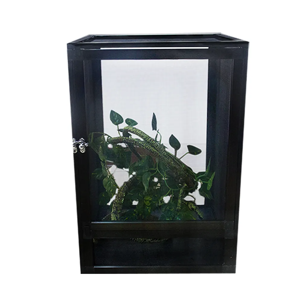 Hoge Kwaliteit Wit Zwart Kleur Huisdier Terrarium Mesh Reptiel Kooi