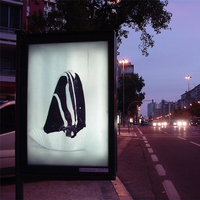 Promotion : Boîte à lumière rectangulaire durable Duratran avec cadre en aluminium, tissu écologique, LED à économie d'énergie, haute luminosité, étanche pour