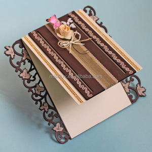 High End Wooden <strong>Heart</strong> Style Wedding Invitation <strong>Cards</strong> Creative Greeting <strong>Cards</strong> European Style Gold Stamp Invitation <strong>Cards</strong> - Product Image 6