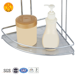 Venta superior no perforar Toalla de cromo organizador champú rack 3 niveles de alambre de metal de <span class=keywords><strong>baño</strong></span> rack - Product Image 6