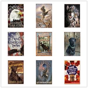 Toptan rustik ördekler sınırsız üreme metal işaretleri retro avcılık amerikan bayrağı teneke işaretleri - Product Image 3