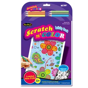 FUNWOOD GQC A4 Pencil Scratch Drawing Art Book Set Kids Painting Coloring Hardcover Coloring Set