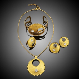 Juegos de joyas de oro etíope, cuentas de Sudáfrica hechas a mano africanas baratas - Product Image 2