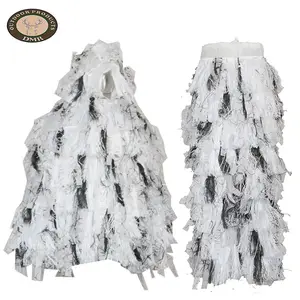 Wholesale factory custom white camo camouflage clothing snow suit ghillie uniform for hunting