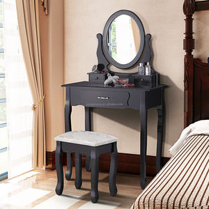 Miroir de dressing noir <span class=keywords><strong>pas</strong></span> <span class=keywords><strong>cher</strong></span> <span class=keywords><strong>commode</strong></span> en bois taille personnalisée - Product Image 2