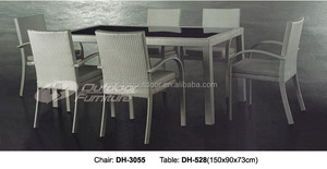 <span class=keywords><strong>Restaurante</strong></span> mesa de mimbre blanco y silla muebles conjunto - Product Image 1