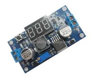 LM2577 DC-DC Boost Step Up Digital, konverter modul Voltmeter, tampilan voltase 3A Output 3-34v ke 4-35v