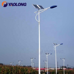 6M 8M 12M de alta calidad de polvo de acero inoxidable luz Solar de la calle Polo dibujos/energía Solar lámpara de calle - Product Image 4