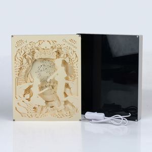 Magnifique boîte à lumière en papier découpé, veilleuse, modèles découpés au laser, meilleur cadeau sur le thème <span class=keywords><strong>de</strong></span> Noël, cadeau <span class=keywords><strong>de</strong></span> Noël - Product Image 1