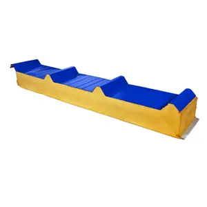 Panneaux sandwich en laine de roche ignifuge de haute qualité de 100 mm pour la toiture et l'isolation des murs des entrepôts dans les projets d'ingénierie - Product Image 6