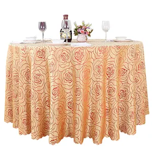 108 inch jacquard round table cloth table cover for weddings