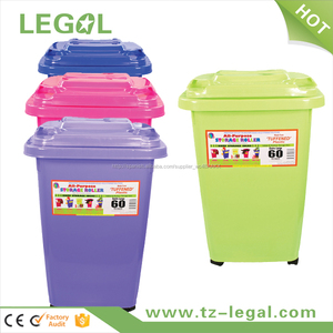 4 Ruedas de Plástico Al Aire Libre de <span class=keywords><strong>la</strong></span> Basura de Plástico Papelera de Basura Malasia 15 gal - Product Image 1