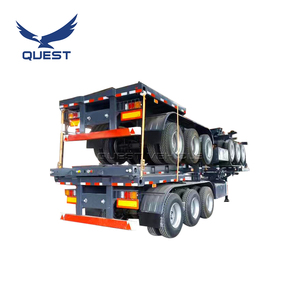 2018 Nouveau Prix Concurrentiel Squelette Semi-Remorque 40ft porte-Conteneur <span class=keywords><strong>Cemi</strong></span> Remorque - Product Image 3