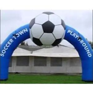 Football inflatable race arch/good quality inflatable finish line for events