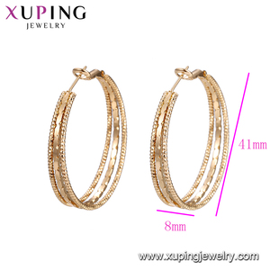 <span class=keywords><strong>Xuping</strong></span> shopping <span class=keywords><strong>online</strong></span>-pendientes de aro con varios estilos, elegantes, con chapado en oro de 18k, 94885 - Product Image 2