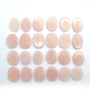 Piedra de cuarzo rosa para adivinación, piedras preciosas, <span class=keywords><strong>runas</strong></span>, piedras de cristal - Product Image 3