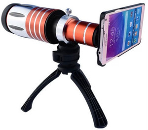 Novo alumínio <span class=keywords><strong>50X</strong></span> Zoom <span class=keywords><strong>Telescope</strong></span> Camera <span class=keywords><strong>Lens</strong></span> + Back Case + tripé para o iphone 5 5S 6 6 plus