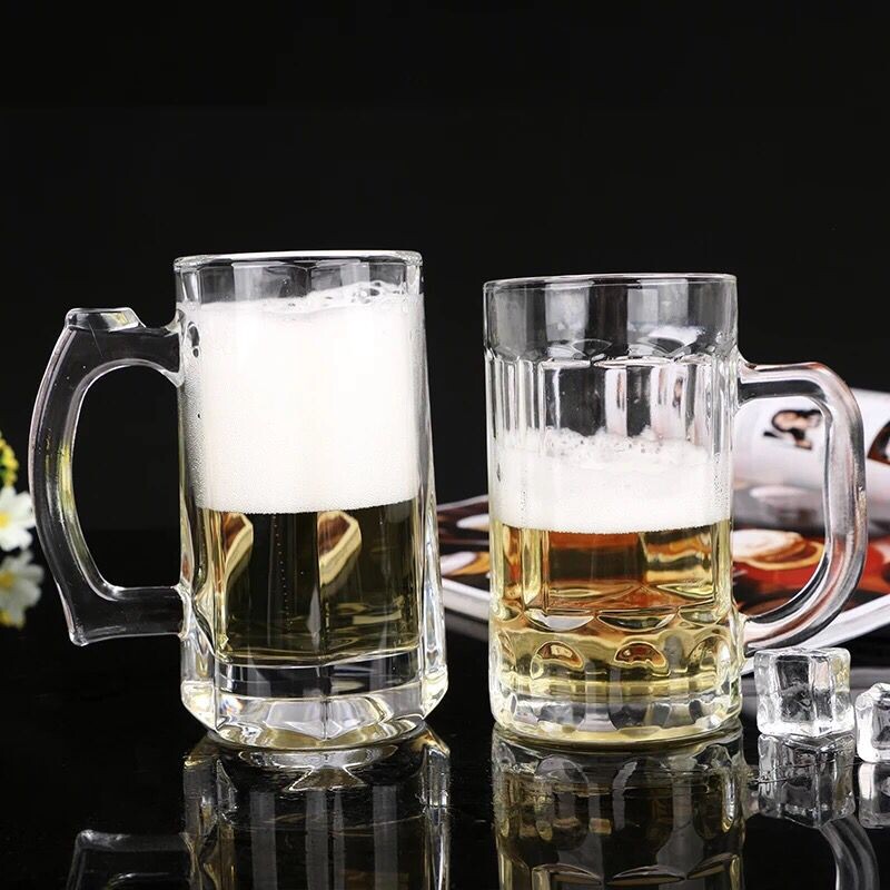 Wholesale Custom 350ml popular cheap clear beer glass mug